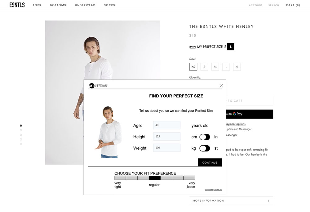 Cookies Clothing Size Chart